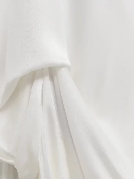 Φόρεμα Gucci ντραπέ με έναν ώμο λευκό