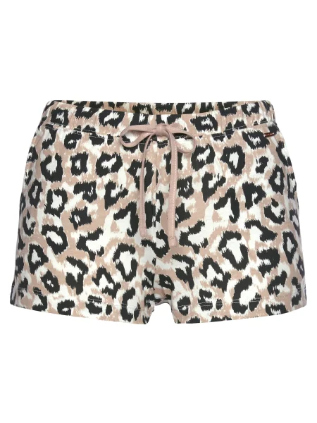 LASCANA Pantaloni scurți / negru / roz alb