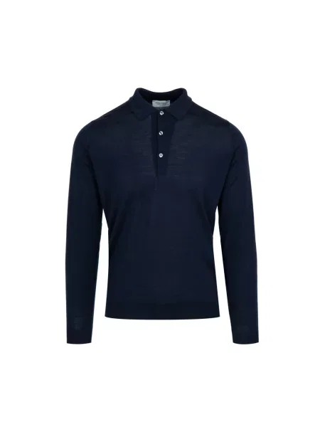 Sweter John Smedley wełniany niebieski