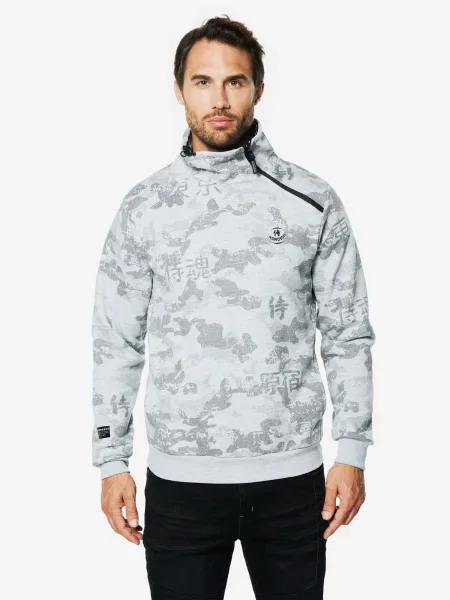 KOROSHI Mikina / tmavosivá sivá