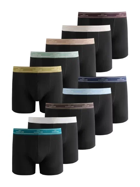 Next Boxeri bleumarin / albastru deschis / verde deschis negru