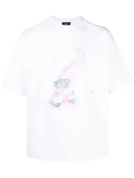 Tricou We11done cu imagine teddy alb