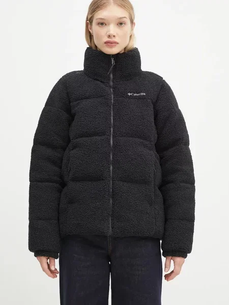 Columbia geaca Puffect Sherpa femei de iarna oversize negru