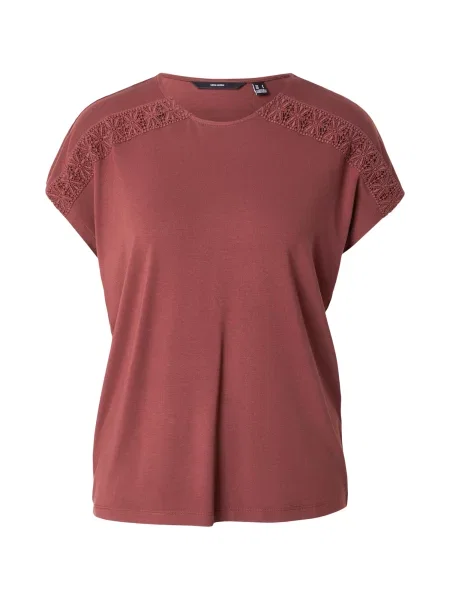 VERO MODA Tricou VMGINA burgundy roșu