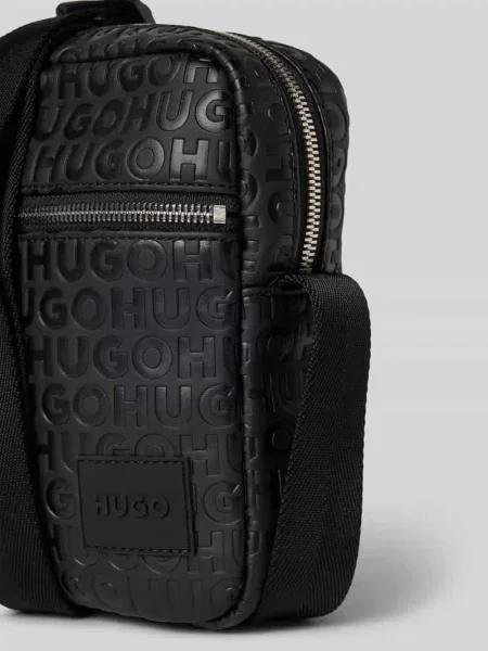 Torba crossbody Hugo skórzana czarna