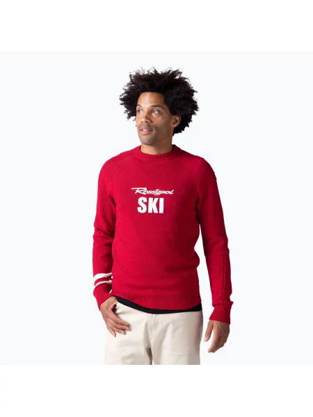 Pánský svetr Rossignol Signature Rossignol Knit sport red červený