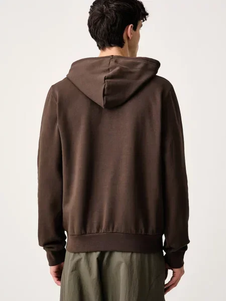 The North Face bluza z kapturem z bawełną Evolution brązowa