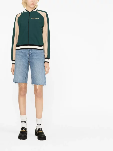 Apkirptas bomber striukė Palm Angels mėlyna