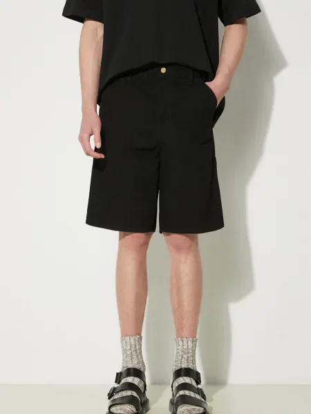 Carhartt WIP pantaloni scurti jeans Single Knee Short barbati negru