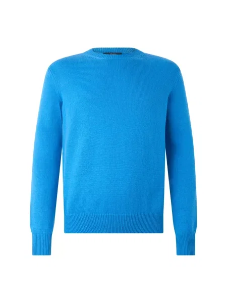 Lniany sweter Herno niebieski
