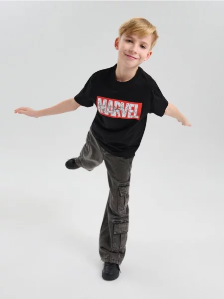 Sinsay trička s potiskem 2 pack Marvel vícebarevná