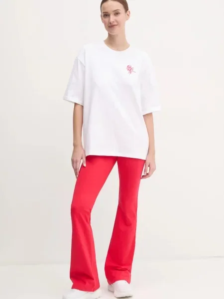 Adidas legginsy Essentials gładkie czerwony