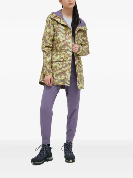 Geacă The North Face cu glugă cu model camuflaj maro