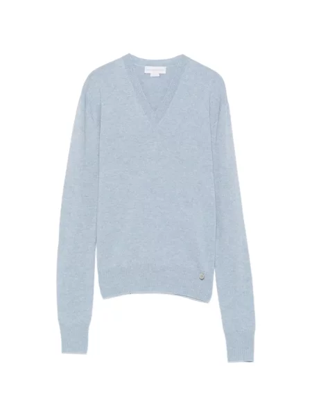 Pulover Stella Mccartney cu decolteu în V albastru