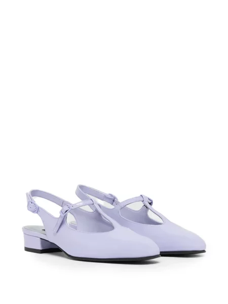 Pantofi cu toc Carel Paris din piele de lac slingback violet