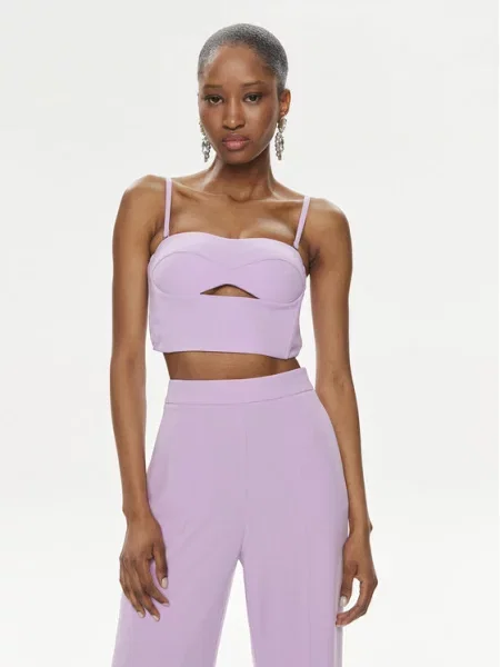 Patrizia Pepe Top Regular Fit vijolična
