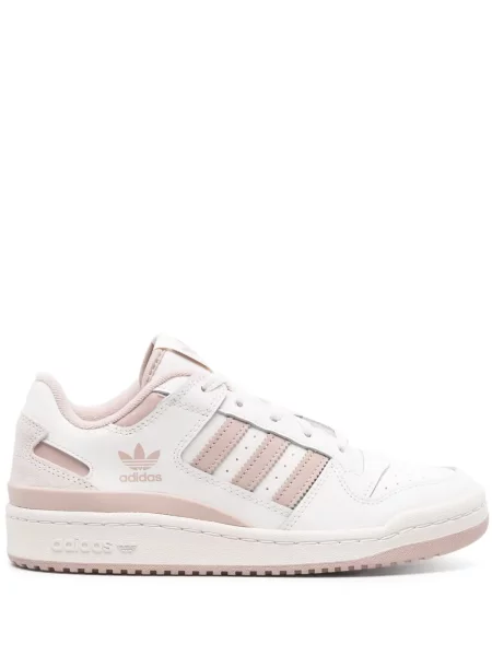 Кожени маратонки Adidas Forum на райета бяло