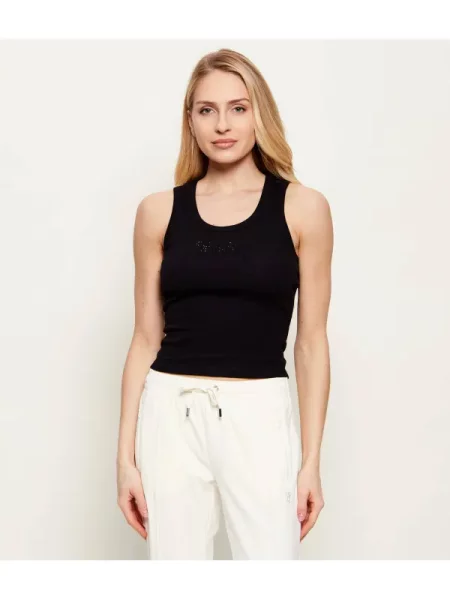 Juicy Couture Top RACER | Cropped Fit negru