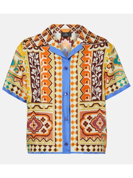 Cămașă Etro de mătase cu imagine
