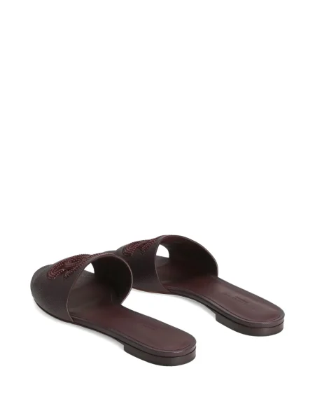 Semišové bačkory Dolce & Gabbana bez podpatku hnědé