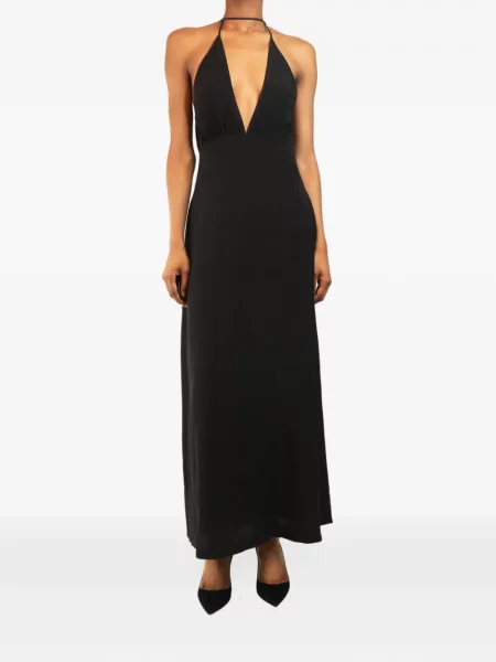Rochie midi Toteme cu decolteu în V negru