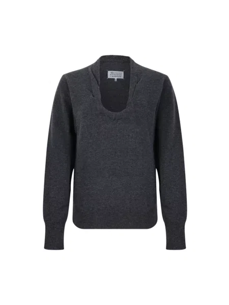 Sweter Maison Margiela wełniany szary
