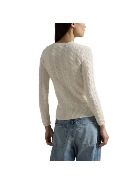 Sweter Polo Ralph Lauren z kaszmiru z długim rękawem biały