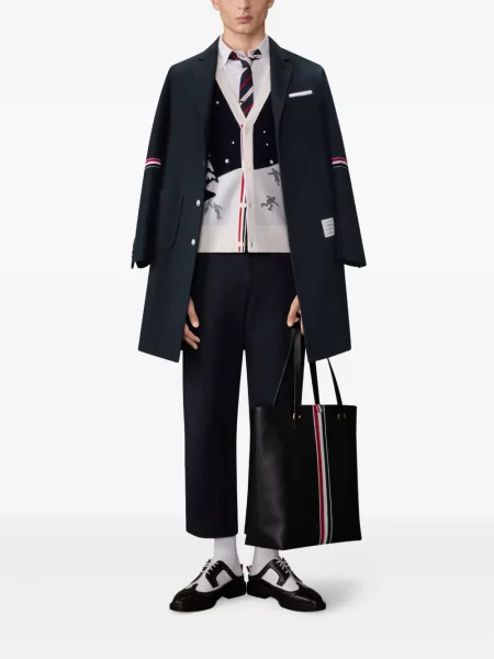 Cardigan Thom Browne din cașmir albastru