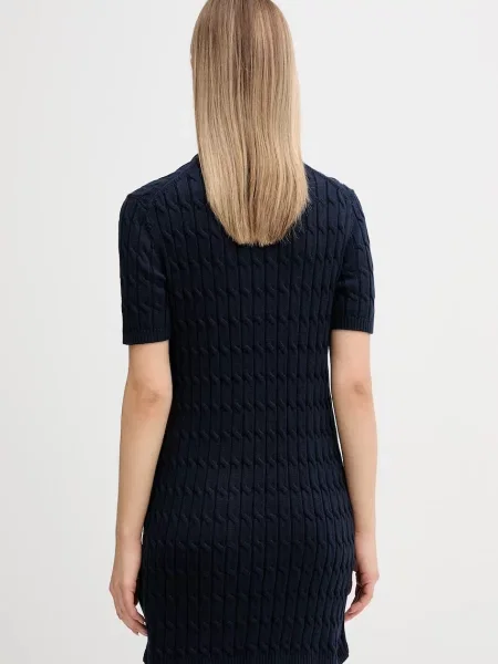 Šaty Tommy Hilfiger tmavomodrá mini přiléhavé