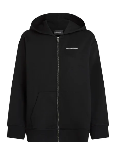 Karl Lagerfeld Hanorac gri / negru alb
