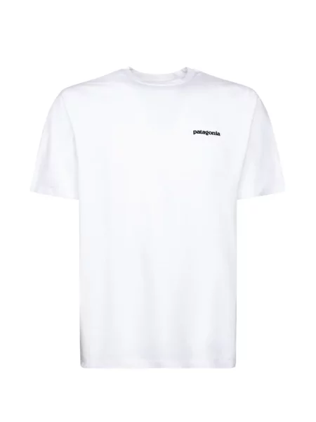 Scurt tricou Patagonia cu imagine alb