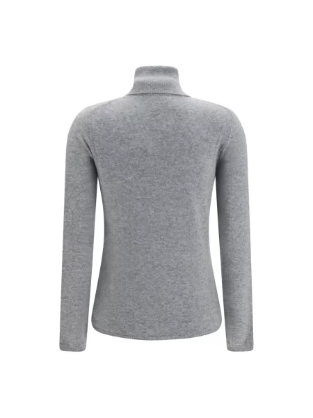 Sweter z golfem Allude z kaszmiru szary