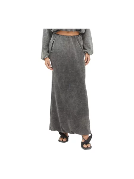 Tulipan spódnica maxi Diesel z dżerseju szara