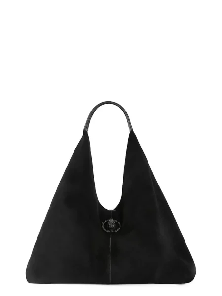 Torebka hobo Kurt Geiger zamszowa czarna