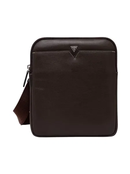 Torba Guess skórzana brązowa