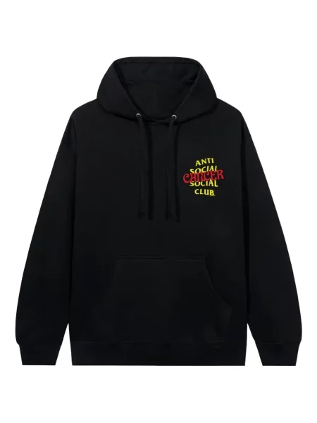 Hanorac cu glugă Anti Social Social Club negru