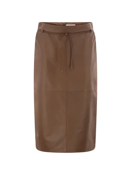 Cu centură fustă tip creion Max Mara maro