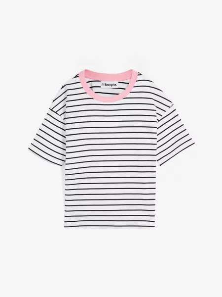 T-shirt oversize z grubej bawełny organicznej biała