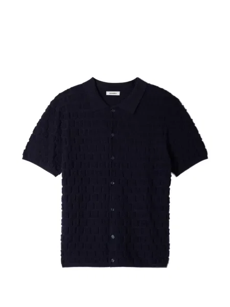 Cardigan Sandro tricotate albastru