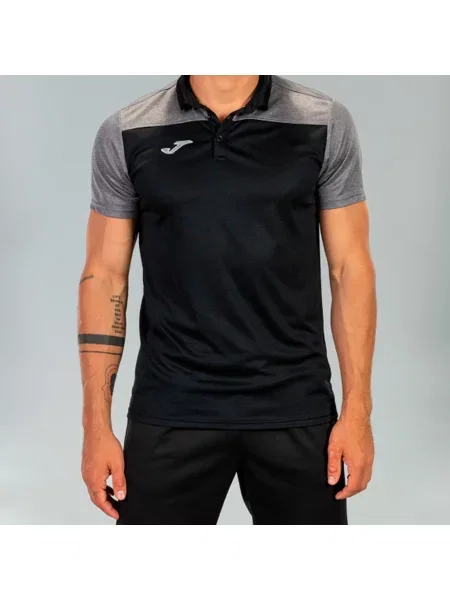 Koszulka polo do tenisa Joma Hobby II czarna