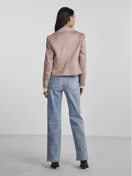 Pieces Geacă din imitație de piele roz