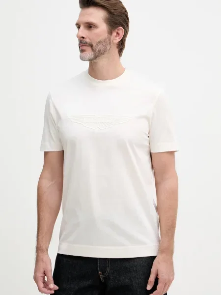 BOSS t-shirt BOSS X ASTON MARTIN beżowa