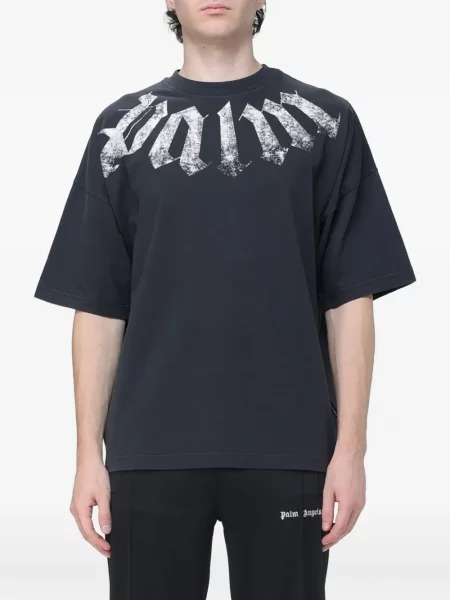 Tricou Palm Angels cu imagine negru