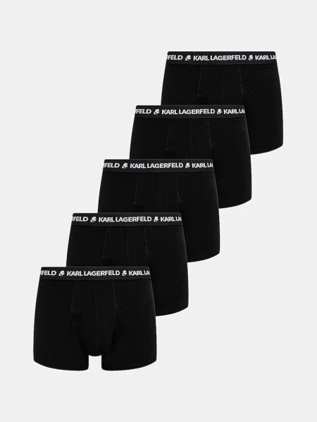 Pánske boxerky KARL LAGERFELD Logo Trunk 5 párov black čierna