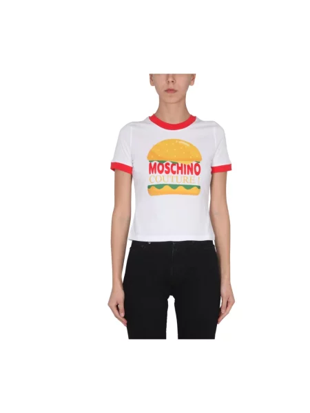 Koszulka Moschino z nadrukiem biała