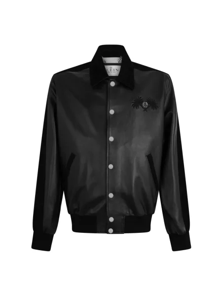 Kurtka skórzana Philipp Plein czarna