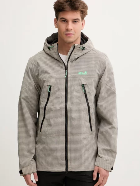 Jack Wolfskin αθλητικό ανδρικό μπουφάν Find The Wild μπεζ