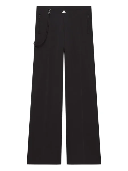 Kalhoty Courrèges na ramínka černé