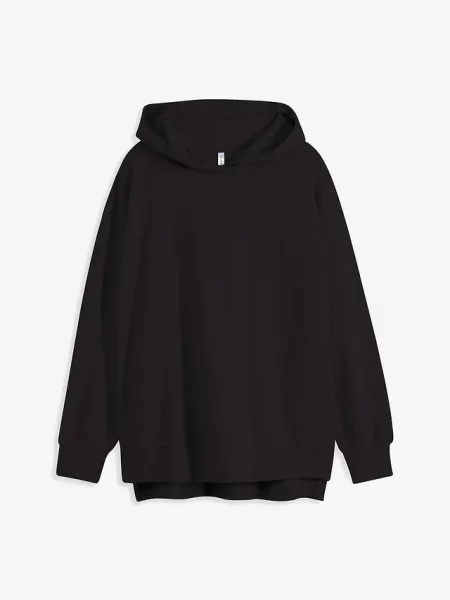 Bluza z kapturem z czystej bawełny czarna