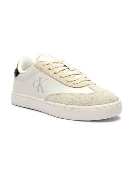 Calvin Klein Jeans De piele sneakers CLASSIC alb